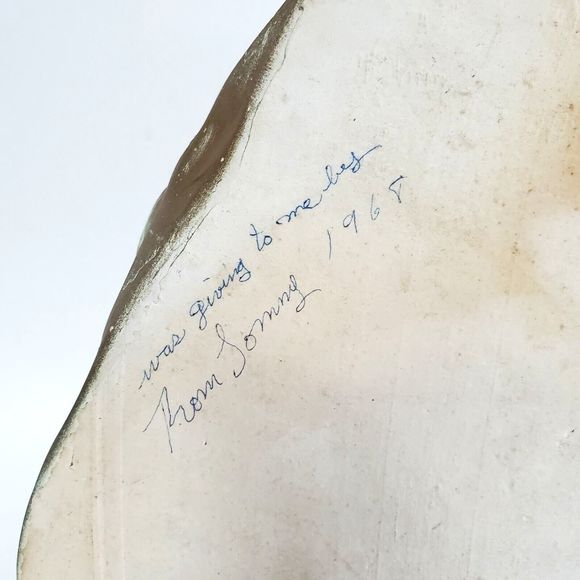 1967 Mother Mary & Baby Jesus Chalkware Bust Religious Christ Madonna Sculpture - Picture 7 of 11